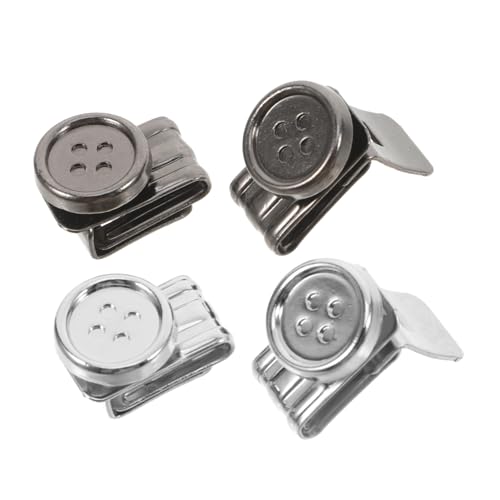 KONTONTY 4 Stück Teiliges Hosenträger Clips Metallknöpfe Bewegliche Flexible Befestigung ohne Nähen Vielseitig für Hosenträger Hosen Hüte Robuste Einfache Montage Schwarz und Silber KONTONTY 4 Stück Teiliges Hosenträger Clips Metallknöpfe Bewegliche Flexible Befestigung ohne Nähen Vielseitig für Hosenträger Hosen Hüte Robuste Einfache Montage Schwarz und Silber von KONTONTY