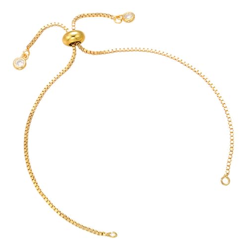 KONTONTY 4 Stück Verstellbares Armband Handwerkliche Zugkette Zange Schmuck Armband-kettenverlängerungen Bastelsets Gold Verstellbare Armbänder Für Damen Slider Verlängerungsketten Bausätze von KONTONTY