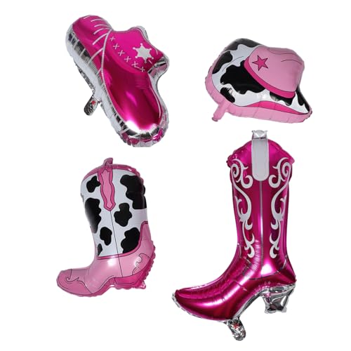 KONTONTY 4 Stück Western-cowgirl-ballons Cowgirl-stiefel-ballon Cowboy-dekorationen Cowboystiefel-ballons Bachelorette Luftballons Cowgirl-stiefelballons Aluminiumfolie KONTONTY 4 Stück Western-cowgirl-ballons Cowgirl-stiefel-ballon Cowboy-dekorationen Cowboystiefel-ballons Bachelorette Luftballons Cowgirl-stiefelballons Aluminiumfolie von KONTONTY