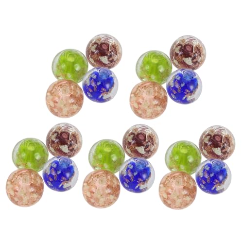 KONTONTY 40 Stk Perlensets schmuckwerkzeuge beads for jewellery Nachtleuchtende Glasperlen Glasperlenmix runde Buchstabenperlen Sicherungsperle Schmuckperlen runde Perlen für Halskette von KONTONTY