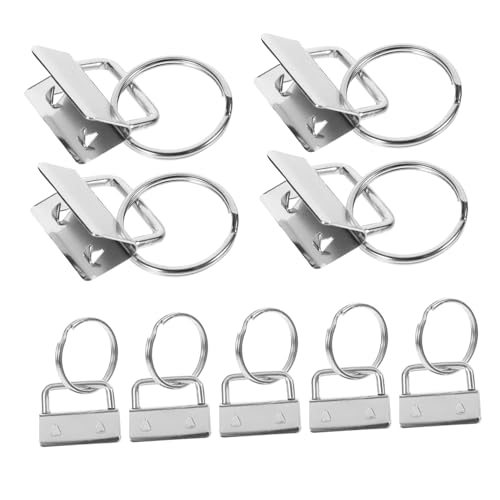 KONTONTY 40st Schlüsselanhänger-gurtbandclip Hardware Schlüsselanhänger-zubehör Lanyard Für Schlüssel Auto Schlüsselanhänger Schlüsselanhänger-bastelset Schlüsselringe Kette Eisen Silver von KONTONTY