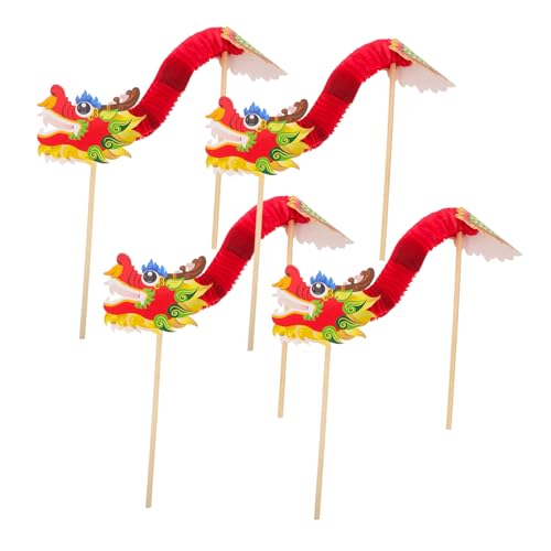 KONTONTY 4Pcs Chinesisches Papier Dragon Dragon Dekorationen Foto Requisiten Für Party China Neujahr Neujahr Dekorationen Silvester Foto Requisitefoto Foto Requisiten Home Decor von KONTONTY