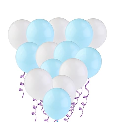 KONTONTY 50er-pack Luftballons 25 Weiße und 25 Helle für Partydekorationen 12 Zoll Latex mit Helium Gefüllt von KONTONTY