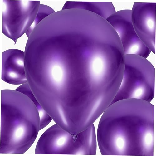 KONTONTY 50 Stück Ballonanordnung Neonballons Fliegende Ballons Weiße Luftballons Ballonstrauß Große Durchsichtige Luftballons Goldene Luftballons Ballons Helium Emulsion Violett von KONTONTY