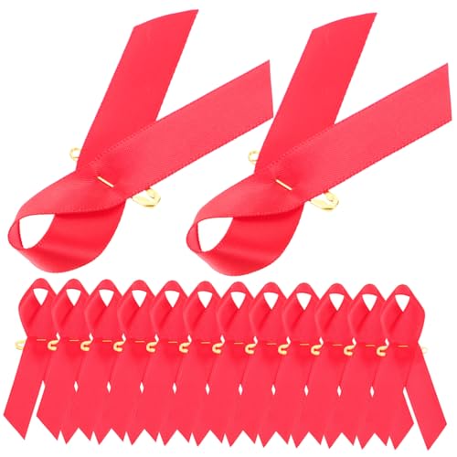 KONTONTY 50 Stück Bastelband Kleines Spendenband Partyband Zubehör Für Öffentliche Aktivitäten Stolzband Brustbewusstseinsband Mintfarbenes, Transparentes Organzaband Garnband Rot Polyester von KONTONTY