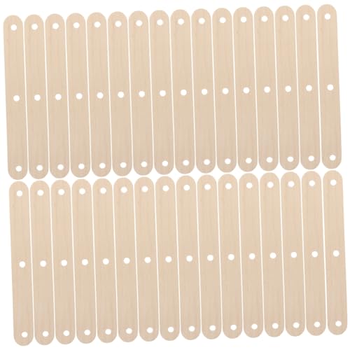 KONTONTY 50 Stück Eisstange Mini-sticks Farbige Lutscherstangen Lutscherstiel Brezel Stangen Eisstiele Zum Basteln Eisform Pole Eis Am Stiel Eis Knallt Pop Bulk-eis Eisaufkleber Holz Beige von KONTONTY