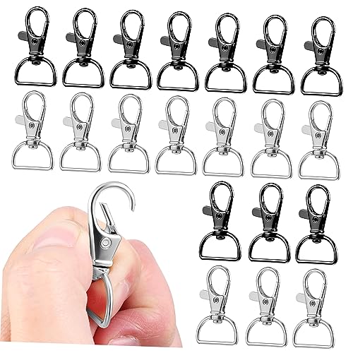 KONTONTY 50 Stück Karabiner Schnallen Für Schlüsselanhänger Robuste Edelstahl Schlüsselanhänger Ideal Für Autos Hunde Und Vielseitiges Zubehör Praktische Clips Für Sicheren Halt Und von KONTONTY