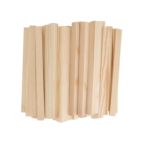 KONTONTY 50 Stück Quadratische Holzstäbe Aus Hochwertigem Lindenholz Ideal Für Kreative Handarbeiten Bastelprojekte Und DIY Dekorationen Perfekte Größe Für Individuelle Kreationen Und von KONTONTY