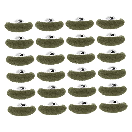 KONTONTY 50 Stück Stoffknopf packetbandrollen fixierbinden druckknöpfe druckknopf buttons Schaltflächen für Kleidung Mantelknopf All-Match-Tasten DIY-Knöpfe runde Knöpfe Polyester Green von KONTONTY