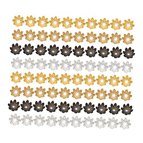 KONTONTY 500PCS 8MM Spacer Caps Für Schmuckherstellung Bunte Blumenperlenkappen Endkappen Für DIY Schmuck Vintage Bead Caps Zubehör Für Armbänder Und Ohrringe von KONTONTY