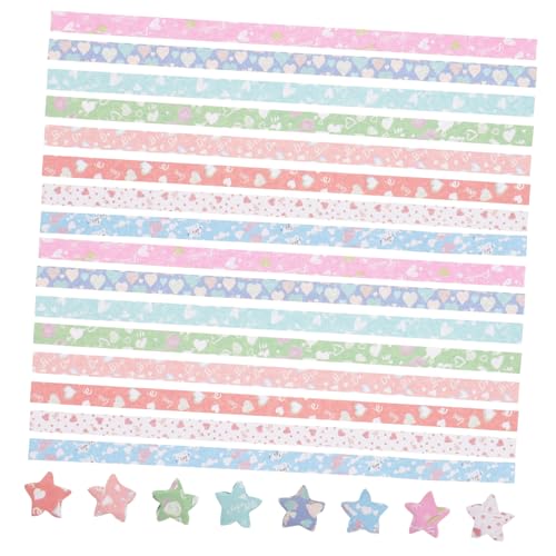 KONTONTY 540Pcs Party Origami Papier Origami Stars Papierstreifen Für Sterne Sternenpapierstreifen Origami Papier Für Handwerk DIY Star Strip Dekorative Star Strip Kleine Origami Papier von KONTONTY