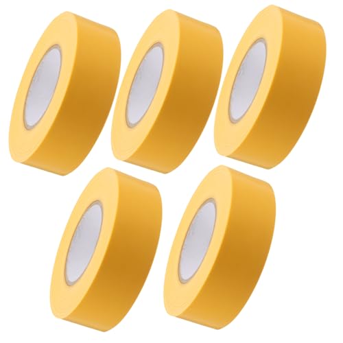 KONTONTY 5St Kein Klebeband nützliches Isolierband Absperrband Isolierbänder Bauklebeband elektrisches Band Isolierband für Drähte Markierungsband flüssiges Isolierband PVC Yellow von KONTONTY