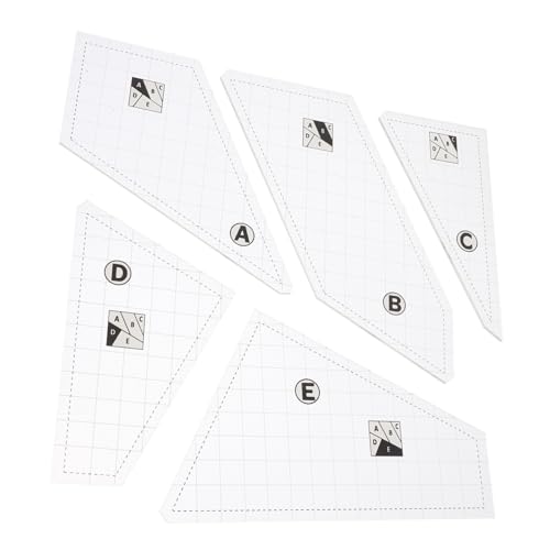 KONTONTY 5er Set Patchwork -herrschervorlage Stickstichbuch Aussaatschablone Pflanzen Quilt-lineal-upgrade-kit Dreiecke Zum Zusammensetzen Von Papier Lineale Zum Quilten Acryl Transparent KONTONTY 5er Set Patchwork -herrschervorlage Stickstichbuch Aussaatschablone Pflanzen Quilt-lineal-upgrade-kit Dreiecke Zum Zusammensetzen Von Papier Lineale Zum Quilten Acryl Transparent von KONTONTY