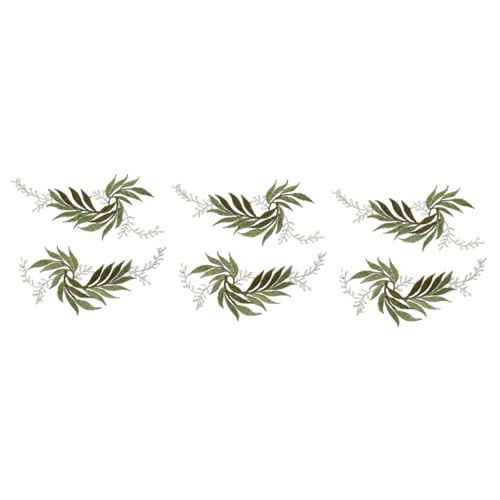 KONTONTY 6 Stk Blatt-stickerei-patch Nähflicken Aus Polyester Dekorative Patches Aufnäher Für Kleidung Nähen Flicken Für Bekleidung Bestickter Stoffaufnäher Nähen Bestickt Green Rayon von KONTONTY