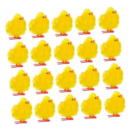 KONTONTY 60st Osterküken Gefüllter Hühnerplüsch Mini-fuzzy-küken Süße Kuscheltiere Verzierung in Kükenform Osterhühner Ostern-küken- Küken Dekore Chemiefaser Und Kunststoff Yellow von KONTONTY