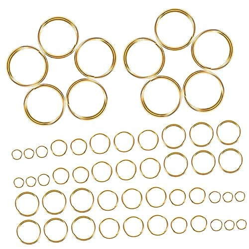 KONTONTY 690 Stk Zubehör Zur Herstellung Von Armbändern Handwerk Springen Biegeringe Aus Gold Für Die Schmuckherstellung Biegeringe Für Die Schmuckherstellung Sprungring Eisen Golden von KONTONTY