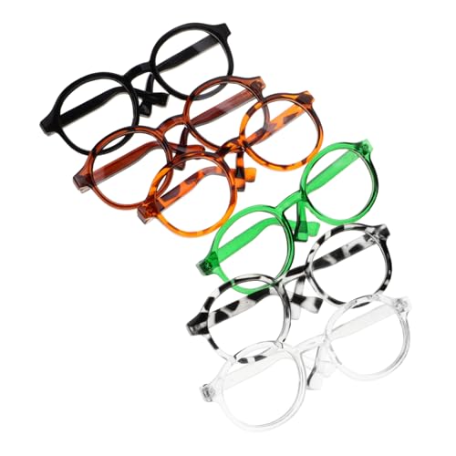 KONTONTY 6St Puppenbrille Puppe Verkleidet Brille Mini-Puppen-Sonnenbrille Katzen-Sonnenbrille Puppenmode Miniaturbrillen entzückende Mini-Brille Brillenrequisiten zum Anziehen Plastik von KONTONTY