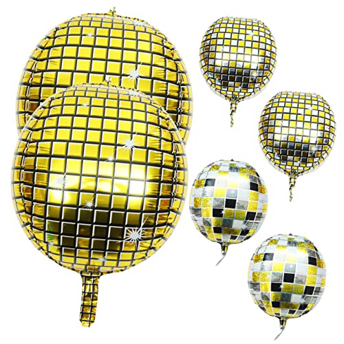 KONTONTY Elegante Disco-dekorationen 6 Leichte Luftballons Aus Aluminiumfolie für Partys Einfach Zu Installieren und Zu Tragen. von KONTONTY