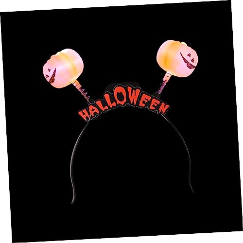 KONTONTY 6st Kürbis-glitzer-stirnband Halloween Leuchtende Stirnbänder Halloween-kopfbedeckungen Halloween-partygeschenke Haarrequisiten Für Halloween Kürbis Haarbänder Haarreifen Plastik von KONTONTY