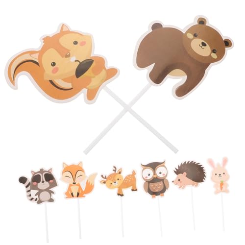 KONTONTY 8 Stück Cupcake-Topper Geburtstags-Obstpflücker Cupcake-Dekorationen zum Geburtstag Kuchen liefert Kuchendekorationen mit Dschungeltiermotiv Kuchendeckel Geburtstag Papier KONTONTY 8 Stück Cupcake-Topper Geburtstags-Obstpflücker Cupcake-Dekorationen zum Geburtstag Kuchen liefert Kuchendekorationen mit Dschungeltiermotiv Kuchendeckel Geburtstag Papier von KONTONTY