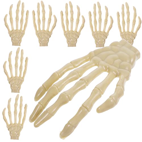 KONTONTY 8 Stück Realistische Skeletthand Halloween Dekoration Skelett Hände Für Spukhaus Requisiten Party Dekoration Und Kostü Accessoires Für Gruselige Halloween Feiern von KONTONTY