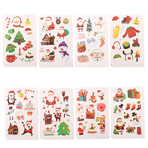 KONTONTY 80St Weihnachts-Cartoon-Aufkleber Weihnachtsdekoration Tablet-Aufkleber Weihnachten Urlaub wandaufkleber Cute Sticker süße Sticker DIY-Abziehbilder Notebook-Aufkleber Colorful von KONTONTY