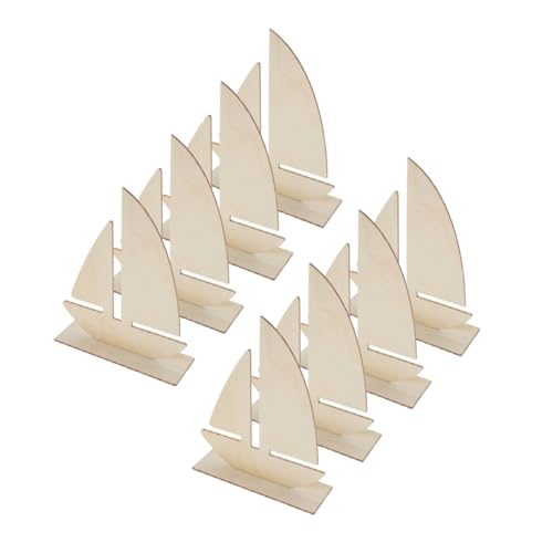 KONTONTY 8st Segelschiffmodell Aus Holz Bastelset Für Boote Aus Holz Bastelboot-set Für Heimaktivitäten, Bastelprojekte Segelboot Selber Bauen Für Diy Handgemachtes Boot Beige von KONTONTY