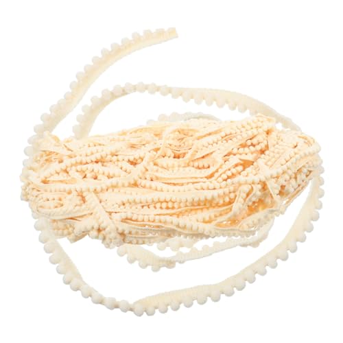 KONTONTY Accessoires aus Spitze Fransen für Kleidung Fransen Quastenbesatz Mini-Pompoms-Besatzband Randband Fransenband nähen Pomponbesatz Bommelband Polyester Beige KONTONTY Accessoires aus Spitze Fransen für Kleidung Fransen Quastenbesatz Mini-Pompoms-Besatzband Randband Fransenband nähen Pomponbesatz Bommelband Polyester Beige von KONTONTY