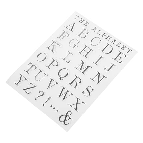 KONTONTY Alphabete Buchstaben Und Symbole Transparente Stempel Aus Silikon Transparente Stempel Für Die Kartenherstellung Dekoration Und DIY Scrapbooking Kartenalbum von KONTONTY