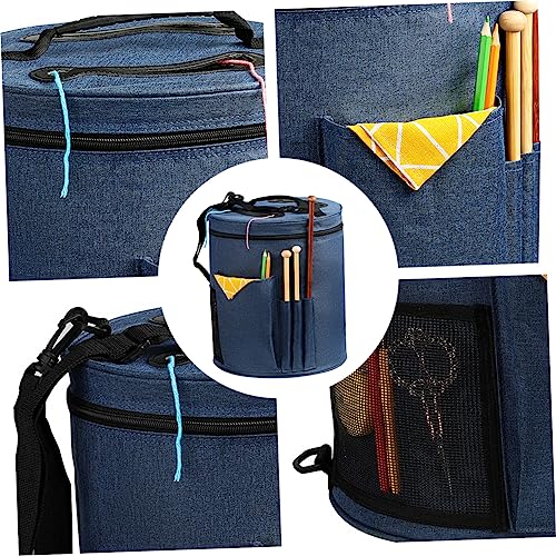 KONTONTY Aufbewahrungstasche aus Wolle Strickwolle Organizer für Tragetaschen aus Garn Handtaschen-Organizer-Einsätze gewebesäcke geflochtene tasche Woll-Organizer Tasche für Nähzubehör von KONTONTY