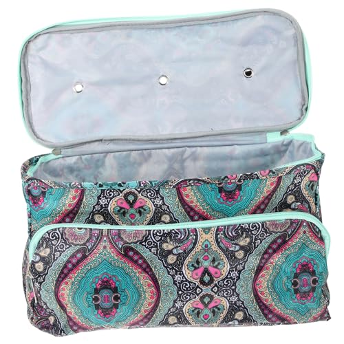 KONTONTY Aufbewahrungstasche für Strickwerkzeuge aus Wolle Tragetasche zum Nähen Kulturbeutel für die Reise bastel organizer bastelorganisator reisetaschen Stricktasche Nähkoffer Nylon von KONTONTY