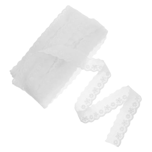 KONTONTY Baumwollspitze Rüschenbesatz Zum Nähen Ösenbesatz Kleid Spitzenapplikation Spitzenband Aus Baumwolle Wellenförmiger Spitzenbesatz Mit Blumenmuster Stoff Weiß KONTONTY Baumwollspitze Rüschenbesatz Zum Nähen Ösenbesatz Kleid Spitzenapplikation Spitzenband Aus Baumwolle Wellenförmiger Spitzenbesatz Mit Blumenmuster Stoff Weiß von KONTONTY