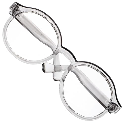 KONTONTY Brille Brillen Elegante Puppenbrille Mit Transparenten Gläsern Stilvolle Accessoires Für Puppen Graue Kunststofffassung Ideal Für Kreative Spielideen Und Modische Puppenoutfits von KONTONTY