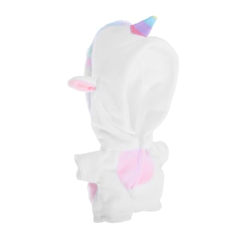 KONTONTY Einhorn-Overall für Babypuppen 20 cm Einhorn-Kleidung für Puppen weicher Pyjama süßer Plüsch-Pyjama für dekorative Puppenkostüme von KONTONTY