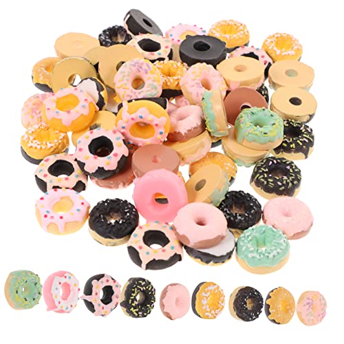 KONTONTY DIY Dekorationszubehör Für Handys Essbare Donut Charms Bunte Miniatur üßigkeiten Für Bastelprojekte Mikrolandschaft Ornamente Und Kreative Bastelhilfen von KONTONTY