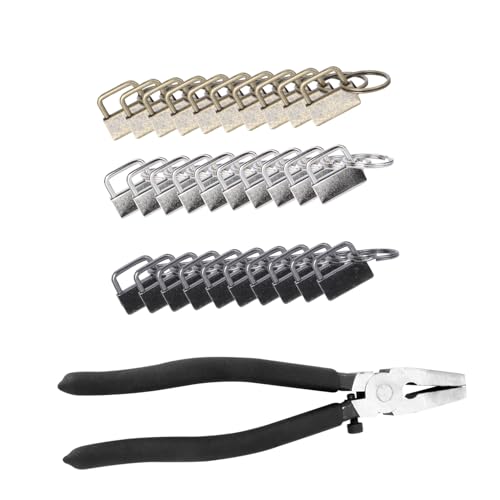 KONTONTY Schlüsselanhänger-hardware-set Aus Metall Mit 30 Schlüsselbändern Und Armbändern Für Taschen Und Koffer von KONTONTY