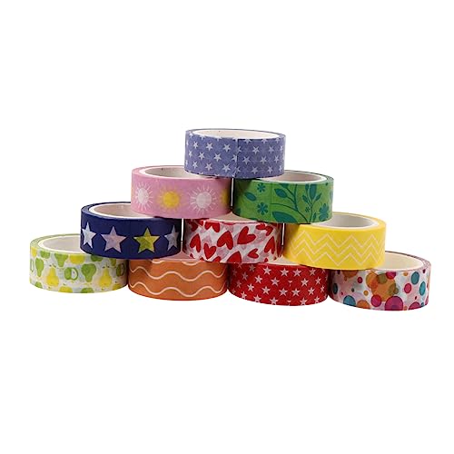 KONTONTY DIY Washi Tape Set Buntes Dekoratives Klebeband Für Scrapbooking Journals Und Bastelprojekte x 5 Vielseitige Washi Tape Rollen Für Kreative von KONTONTY