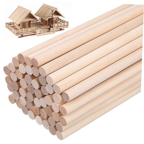 KONTONTY Dowel Stäbe Aus Buchenholz Unbehandelte Rundstäbe Für Bastelarbeiten 10mm Durchmesser 40cm änge Ideal Für DIY Projekte Und Handwerk von KONTONTY