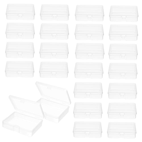 KONTONTY Mini Klare Plastikboxen Für Perlen Und Kleinteile Universelle Verpackungsboxen Ideal Für Bastelbedarf Und Organisation von KONTONTY