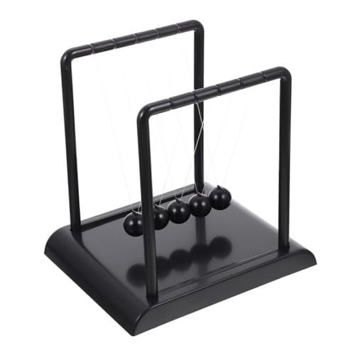 KONTONTY Newton Billard Bewegung Wiege Gleichgewicht Newton-Wiegenwaage zappelt büro Dekoration Office Decoration Newton-Pendelperlen Newton-Balance-Ball- Angelleine Black von KONTONTY