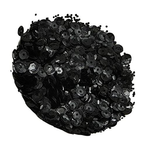 KONTONTY Wunderschöne Schwarze 6 Mm Glitzer-pailletten Für Basteltaschen Ideal Für Jungen Und Zubehör Scrapbooking von KONTONTY