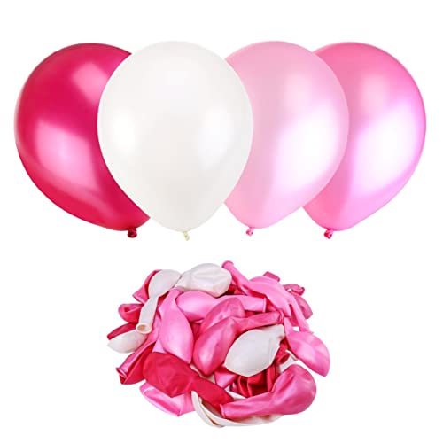 KONTONTY Perlen Latexballons Für Hochzeiten Und Geburtstagsfeiern Ballons Pink Hellpink Und Pflaume Spaß Für Und Festliche Dekoration von KONTONTY