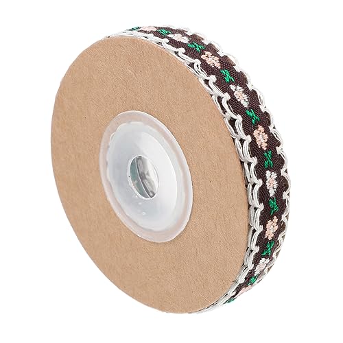 KONTONTY Schleife Ornamente Zierband zum Nähen weißes Band Bänder zum Verpacken verdrahtetes Band ribbon bandfeile geschenkband Geschenkverpackungsstreifen bestickte Bänder Polyester Coffee von KONTONTY