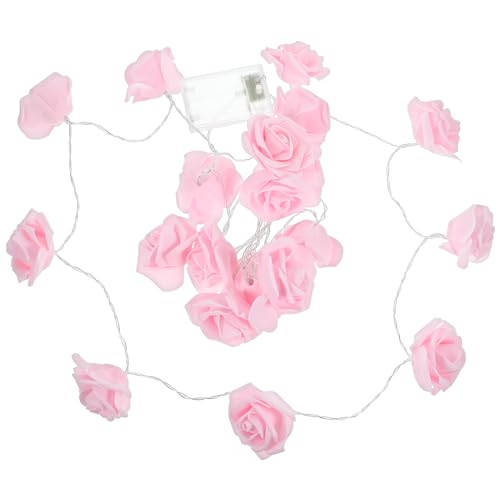 KONTONTY Schnur Led-leuchten Für Schlafzimmer Dekorationen Partylichter Led Lichter Kleine Led-leuchten Wand Lichterkette Lichterketten Kerzen Dekorative Hängeleuchte Rosenlichter Stk Rosa von KONTONTY