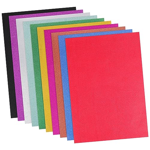 KONTONTY Selbstklebendes Glitzer Bastelpapier Bunten Farben 80g DIY Bastelmaterial Für Kreative Projekte Scrapbooking Und Origami Ideal Für Und Erwachsene von KONTONTY