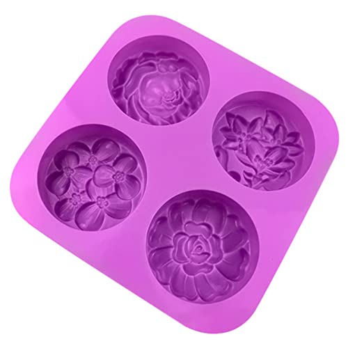 KONTONTY Silikonform Kuchen Ahorn Süßigkeiten Mousse gefälscht Form zur Seifenherstellung schokoladenform chocolate mold Werkzeug zur Keksherstellung Muffinform Kieselgel Violett von KONTONTY