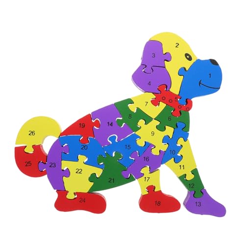 KONTONTY Vorschulisches Lernspielzeug Für Jungen Und Mädchen Holz-Alphabet-Puzzle Zahlen-holzbausatz Für Kleinkinder KONTONTY Vorschulisches Lernspielzeug Für Jungen Und Mädchen Holz-Alphabet-Puzzle Zahlen-holzbausatz Für Kleinkinder von KONTONTY