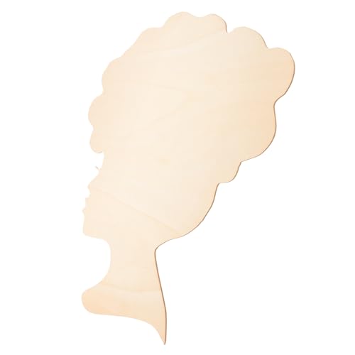 KONTONTY Weibliche Gesichtsholzspäne Muttertag Türschild Frau Gesicht Silhouette Pore Masken weihnachtsdeko weinachtsdeko holzdielen Kopfspäne aus Holz DIY-Holzausschnitte Sperrholz von KONTONTY