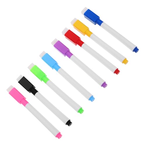 KONTONTY Whiteboard-Stift Trocken Abwischbarer Marker Mit Radierkappe Nasslöschmarker Mit Radiergummi Nasslöschstift Für Whiteboard Mini-whiteboard-Marker Whiteboard-touchstift Plastik von KONTONTY