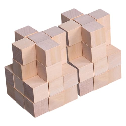 KONTONTY Holzwürfel Bausatz Kleine Holzbausteine 2cm Quadratische Holzklötze Für Vielseitige Diy Holzspielzeuge Für Bauprojekte Holzwürfel Blanko von KONTONTY